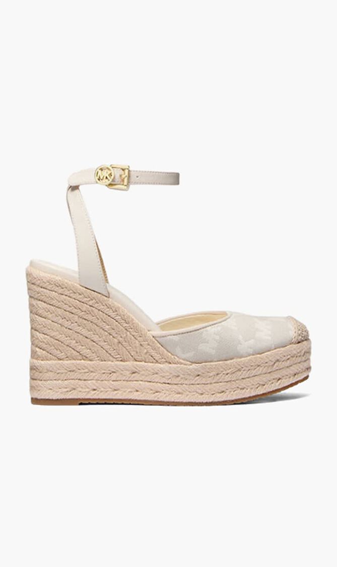 Larissa Logo Jacquard Espadrille Wedge