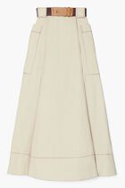 POPLIN PLEATED SKIRT