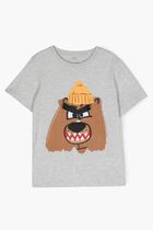 Touch Strap Appliqué Cotton T-shirt