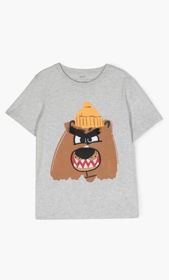 Touch Strap Appliqué Cotton T-shirt