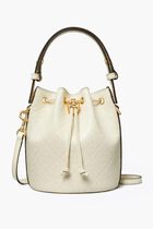 T Monogram Leather Mini Bucket Bag