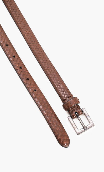 Snake Skin Leather Belt