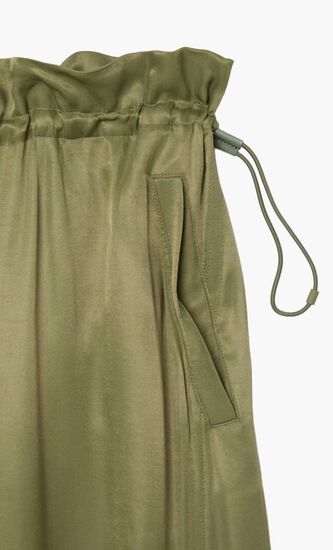 Oversized Satin Cargo Pants