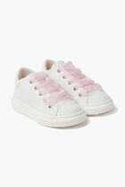 Lace Up Glitter & Tulle Sneakers