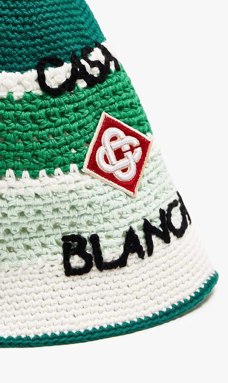 Buy CASABLANCA PARIS Stripe Crochet Hat for AED 395.00 | The Deal