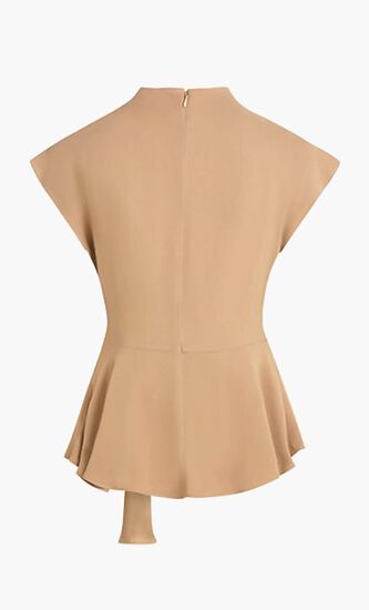 FLUID SHORT SLEEVE KNOT BLOUSE