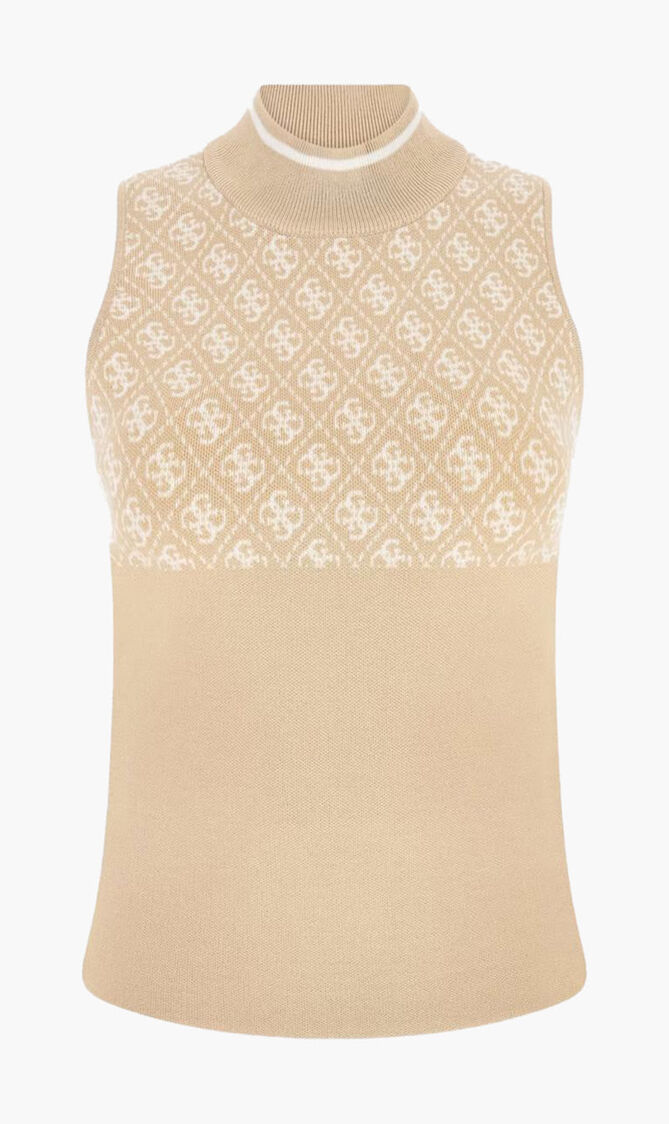Beige Logo Sweater