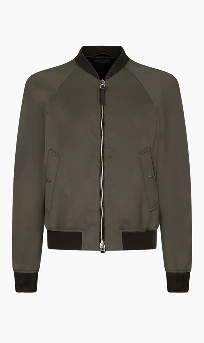 Zip Up Bomber Jacket