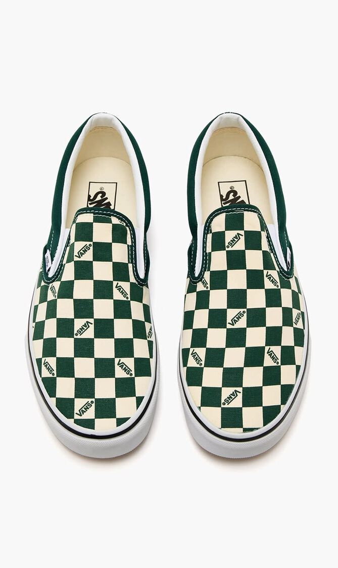 Classic Checkerboard Slip On Sneakers
