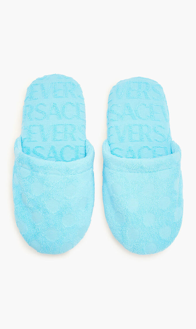 All over Polka Dot Slippers Blue