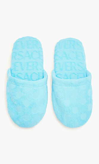 All over Polka Dot Slippers Blue