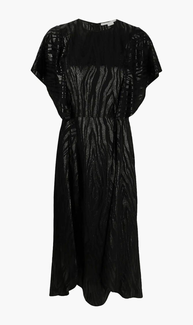 WOODGRAIN LUREX DRESS