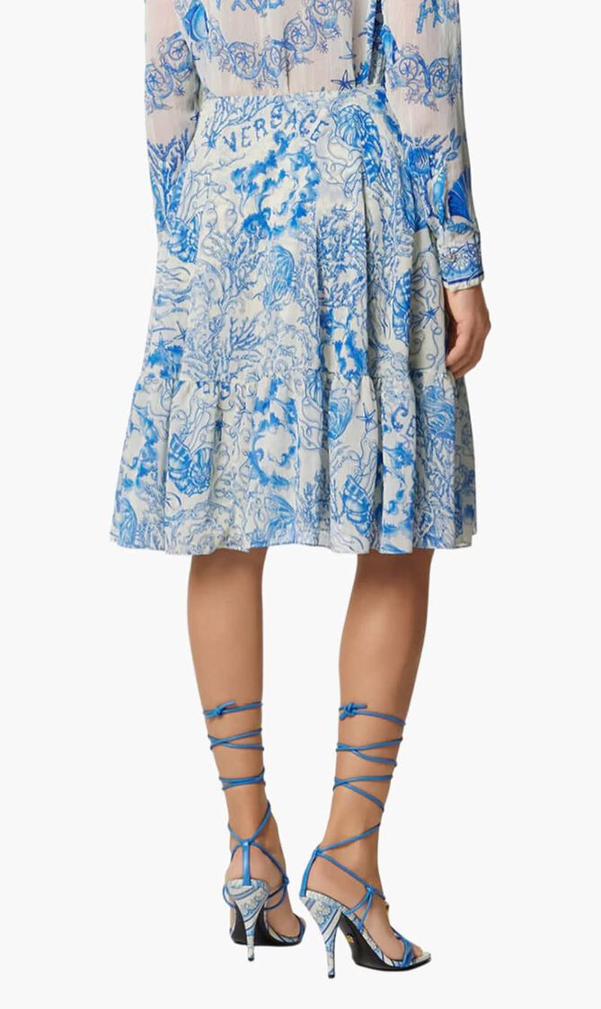SKIRT UNDERWATER BAROCCO BICOLOUR ALLOVER ON TECHNO CREPONNE