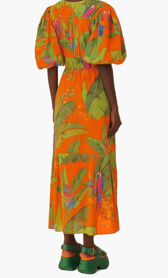 Fresh Macaws Midi Dress