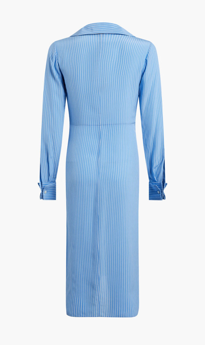 Organic Silk Striped Shirt Dress