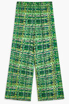 ABSTRACT PRINT TWILL TROUSERS