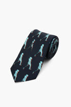 Man Print Narrow Tie