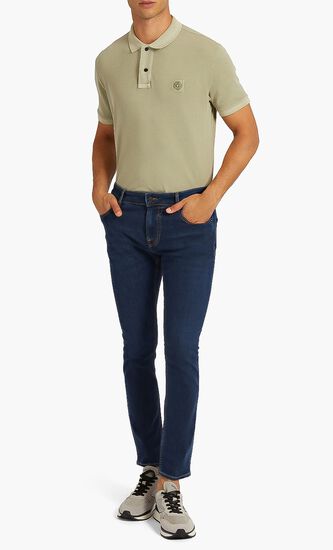 Dark Blue Tapered Jeans