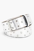 45MM LEATHER BELT WITH MINI GROMMETS