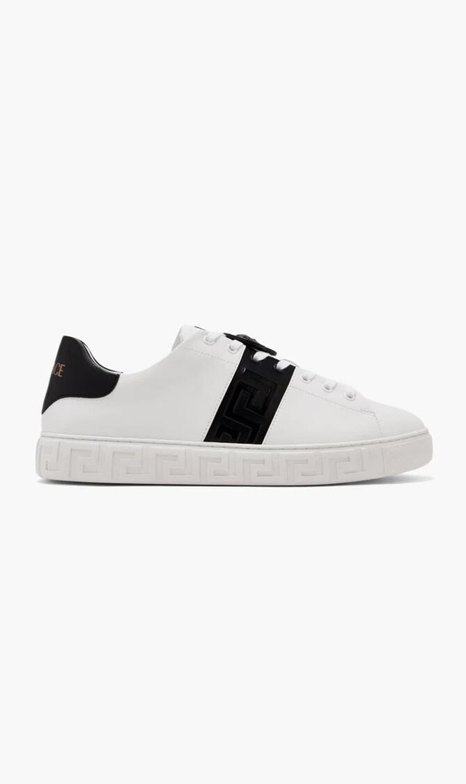 Greca Leather Sneakers
