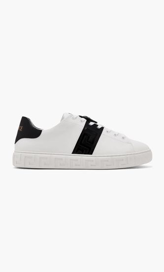 Greca Leather Sneakers