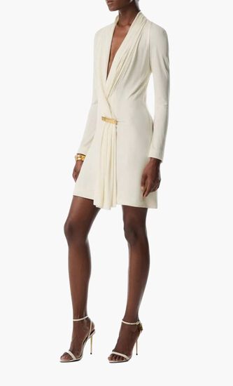 V-Neck Long Sleeve Cocktail Dress