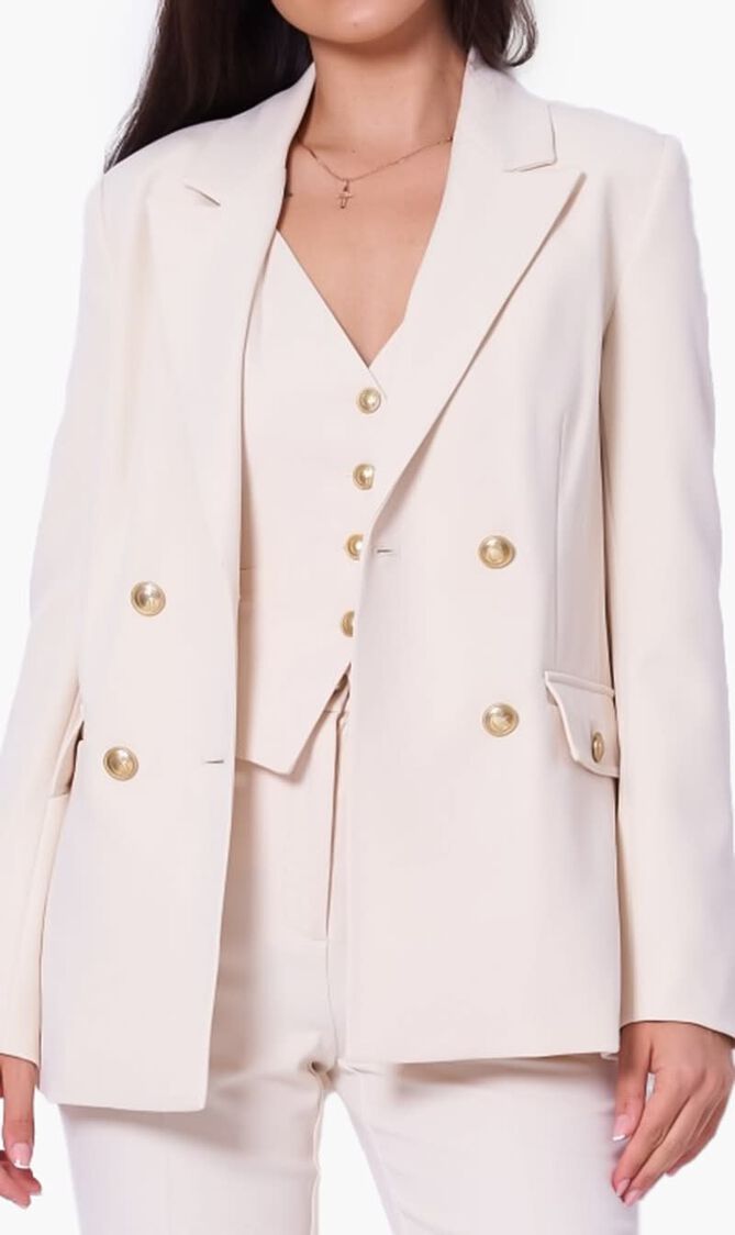 Ls Fiona Double Breast Blazer
