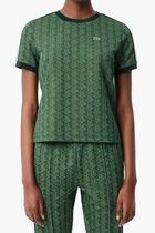 Slim Fit Monogram Jacquard T Shirt
