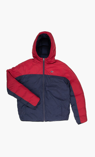 Colorblock Quilted Hooded Jacket