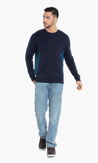 Contrast Effects Knit Sweater