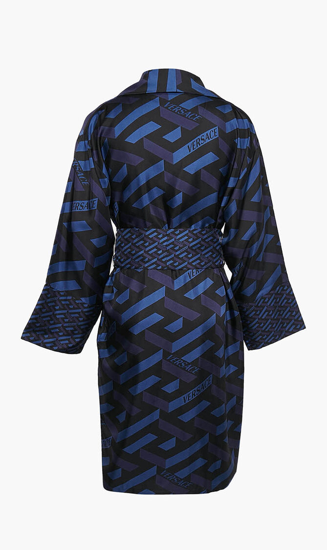 Geometric Print Silk Robe Geometric Print Silk Robe