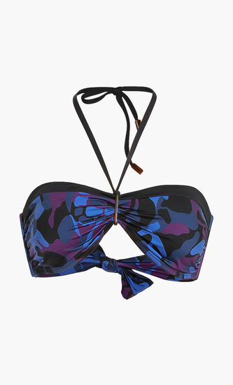 Feery Turtle Camouflage Bandeau Bikini Top