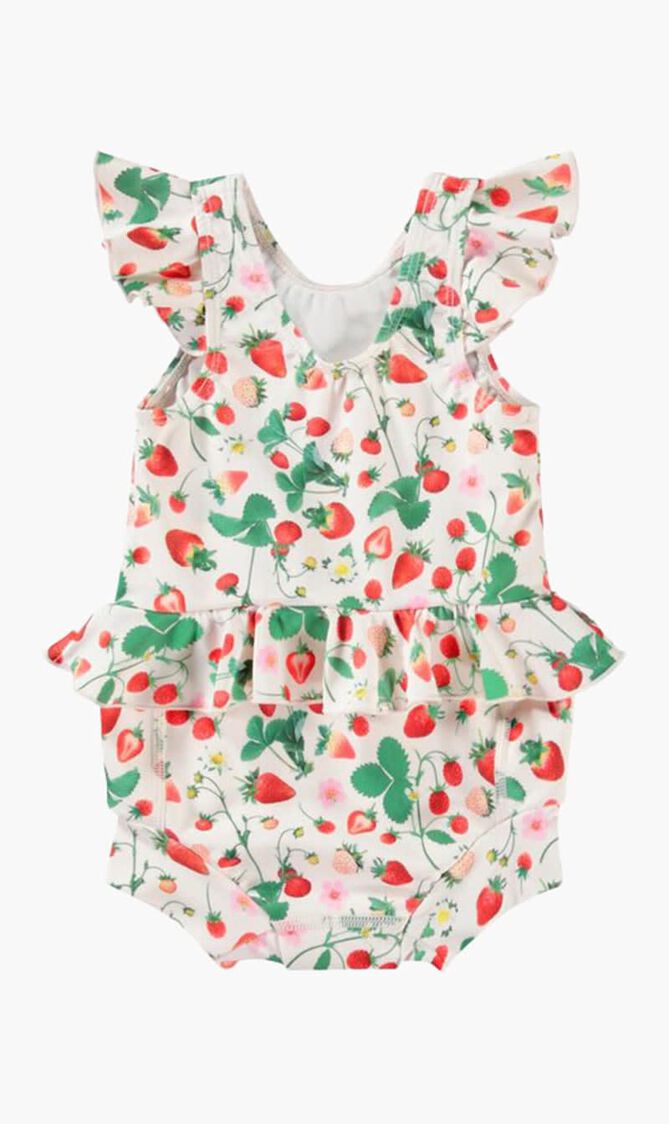 Strawberry Themed Print Swimwear