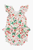 Strawberry Themed Print Swimwear