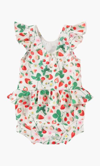 Strawberry Themed Print Swimwear