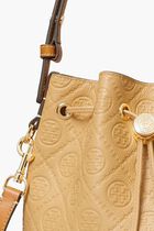 T MONOGRAM PEBBLE BUCKET BAG