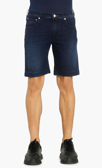 Flag Tailored Denim Shorts