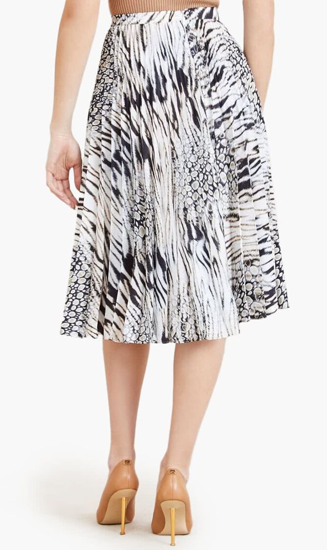 GISELLE PLEATED SKIR - LB01355 STR POLY CHARM 92 PRNT