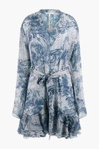 Belted Chiffon Mini Dress