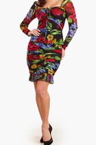 BOLDLY BLOOMING GATHERED SKIRT