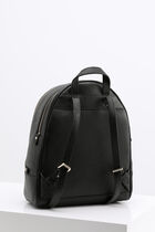 Rhea Zip Black Medium Backpack