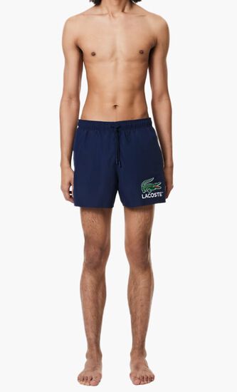 Croc Print Swim Trunks