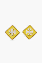 LOGO RESIN STUD EARRING