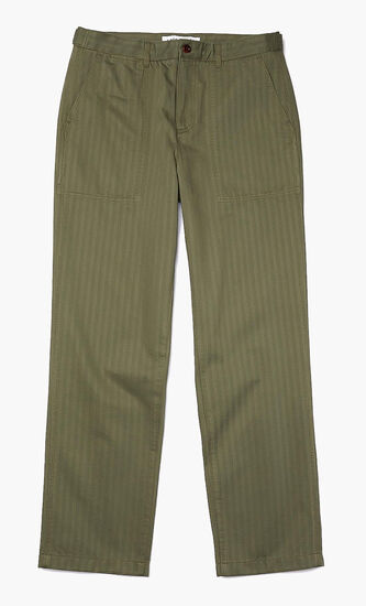 Textured Cotton Cargo Pants