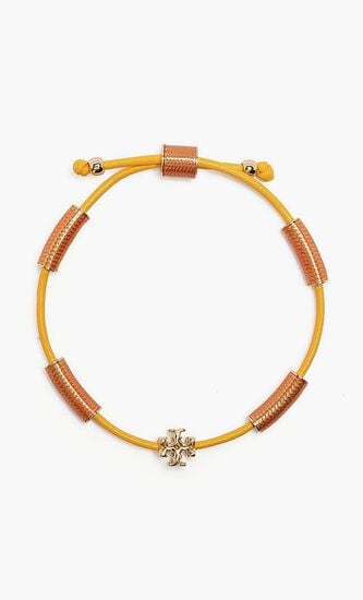 Kira Guilloche Leather Bracelet