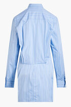 STRIPE POPLIN TWIST SHIRT DRE LIGHT BLUE