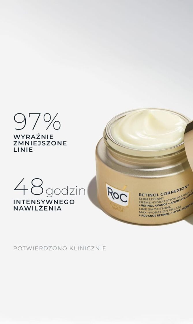 Retinol Correxion Line Smoothing Max Hydration Cream Fragrance Free, 50ml