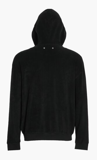 Solid Terry Hoodie Sweatshirt