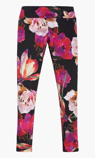 Black Floral Leggings