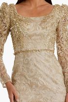 Embroidered Applique Trumpet Gown